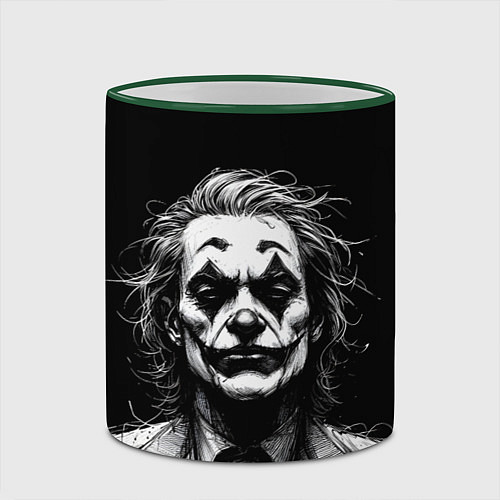 Кружка цветная Joker - clown / 3D-Зеленый кант – фото 2