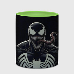 Кружка 3D Веном - черная смерть, цвет: 3D-белый + светло-зеленый — фото 2