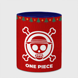 Кружка 3D One Piece new year, цвет: 3D-белый + синий — фото 2