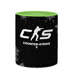 Кружка 3D Снежный Counter-Strike 2, цвет: 3D-белый + светло-зеленый — фото 2