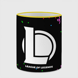 Кружка 3D League of Legends конфети, цвет: 3D-желтый кант — фото 2