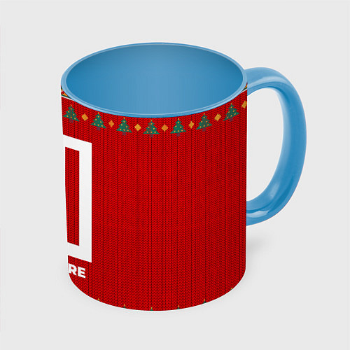 Кружка цветная Paramore new year / 3D-Белый + небесно-голубой – фото 1