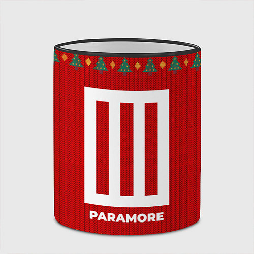 Кружка цветная Paramore new year / 3D-Черный кант – фото 2