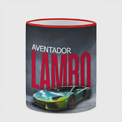 Кружка 3D Lamborghini Aventador, цвет: 3D-красный кант — фото 2