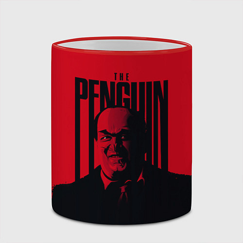 Кружка цветная Освальд Кобб Пингвин / 3D-Красный кант – фото 2