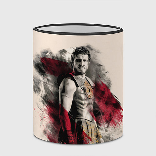Кружка цветная Гладиатор 2 / 3D-Черный кант – фото 2