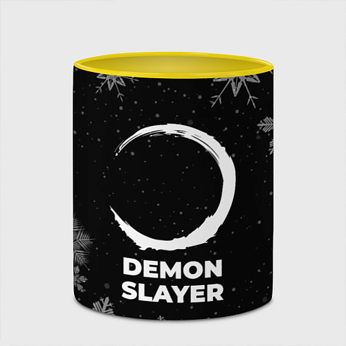 Кружка цветная Снежный Demon Slayer / 3D-Белый + желтый – фото 2