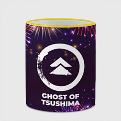 Кружка 3D Праздничный Ghost of Tsushima, цвет: 3D-желтый кант — фото 2
