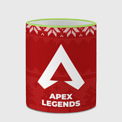 Кружка 3D Новогодний Apex Legends, цвет: 3D-светло-зеленый кант — фото 2