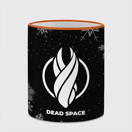 Кружка цветная Снежный Dead Space / 3D-Оранжевый кант – фото 2