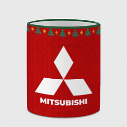Кружка 3D Mitsubishi new year, цвет: 3D-зеленый кант — фото 2