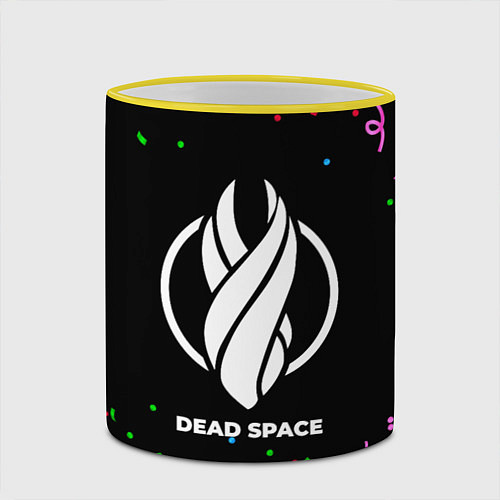 Кружка цветная Dead Space конфети / 3D-Желтый кант – фото 2