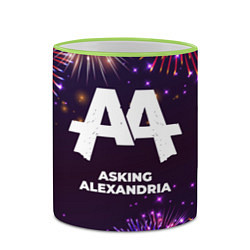 Кружка 3D Праздничный Asking Alexandria, цвет: 3D-светло-зеленый кант — фото 2