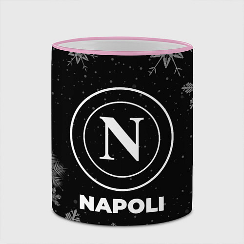 Кружка цветная Снежный Napoli / 3D-Розовый кант – фото 2