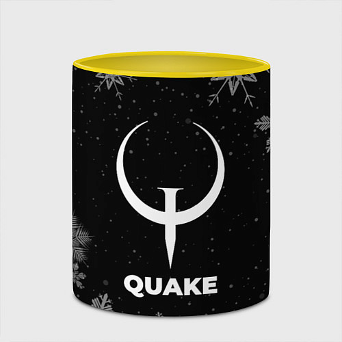 Кружка цветная Снежный Quake / 3D-Белый + желтый – фото 2