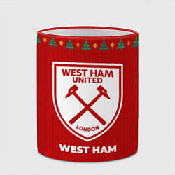 Кружка 3D West Ham new year, цвет: 3D-красный кант — фото 2