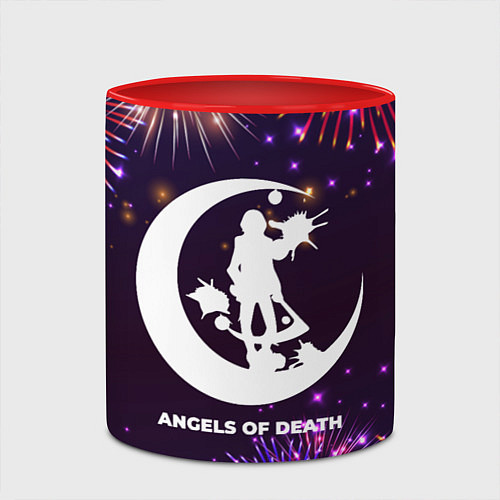 Кружка цветная Праздничный Angels of Death / 3D-Белый + красный – фото 2