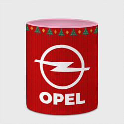 Кружка 3D Opel new year, цвет: 3D-белый + розовый — фото 2