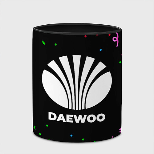 Кружка цветная Daewoo конфети / 3D-Белый + черный – фото 2