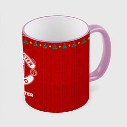 Кружка 3D Manchester United new year, цвет: 3D-розовый кант