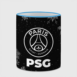 Кружка 3D Снежный PSG, цвет: 3D-небесно-голубой кант — фото 2