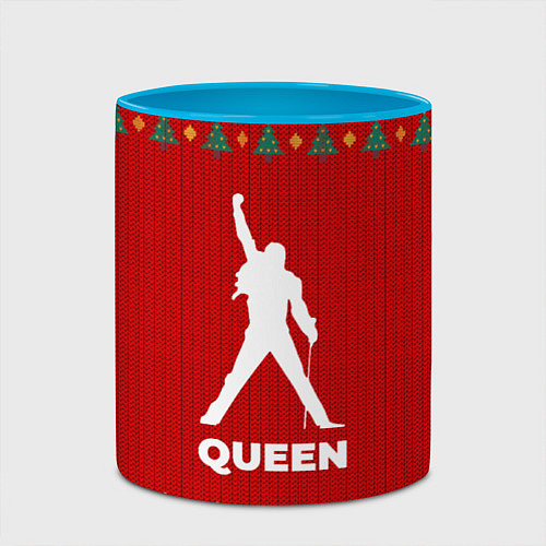 Кружка цветная Queen new year / 3D-Белый + небесно-голубой – фото 2