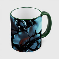 Кружка 3D The liquid substance is grey, цвет: 3D-зеленый кант