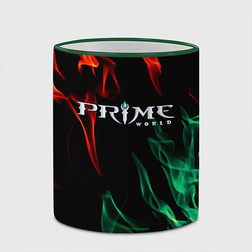 Кружка цветная Prima world flame / 3D-Зеленый кант – фото 2
