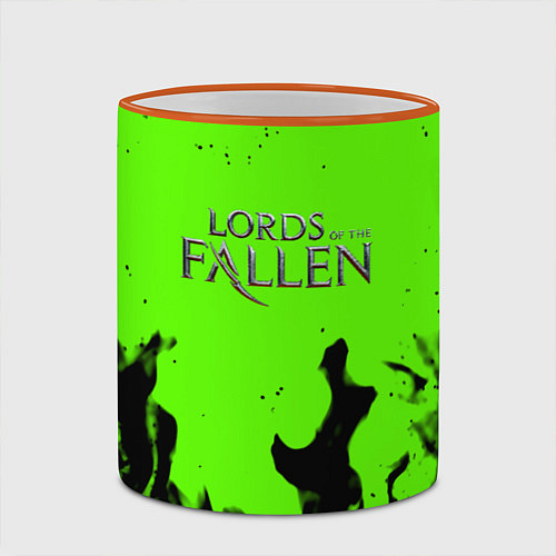 Кружка цветная Lord of the fallen flame / 3D-Оранжевый кант – фото 2
