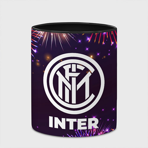 Кружка цветная Праздничный Inter / 3D-Белый + черный – фото 2