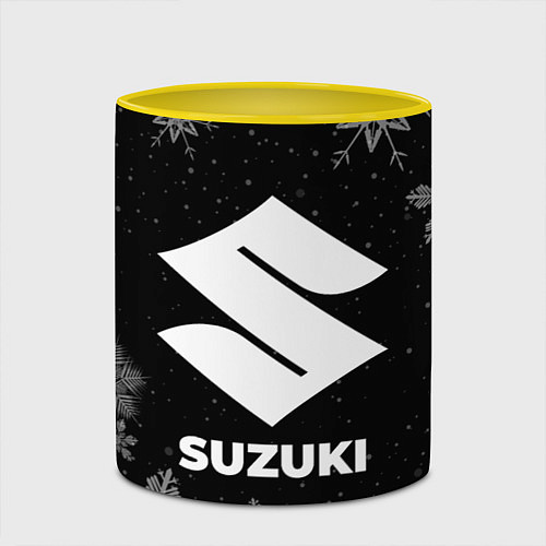 Кружка цветная Снежный Suzuki / 3D-Белый + желтый – фото 2