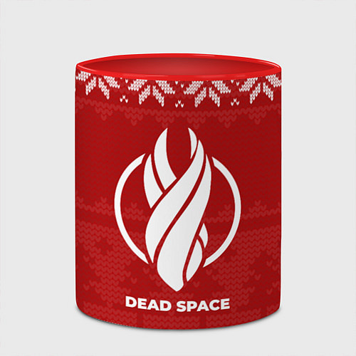 Кружка цветная Новогодний Dead Space / 3D-Белый + красный – фото 2