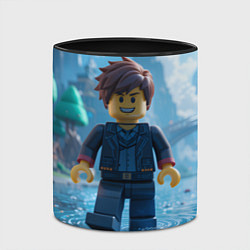 Кружка 3D Роблокс человек дождя, цвет: 3D-белый + черный — фото 2