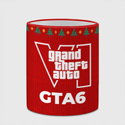 Кружка 3D GTA6 new year, цвет: 3D-красный кант — фото 2
