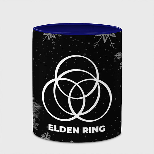 Кружка цветная Снежный Elden Ring / 3D-Белый + синий – фото 2