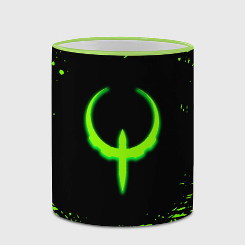 Кружка цветная Quake кислотные краски / 3D-Светло-зеленый кант – фото 2