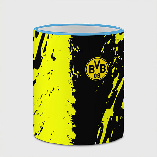 Кружка цветная Borussia краски текстура / 3D-Небесно-голубой кант – фото 2