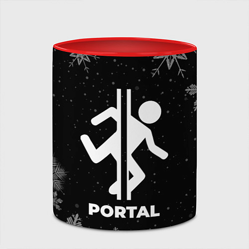 Кружка цветная Снежный Portal / 3D-Белый + красный – фото 2