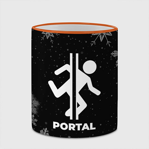Кружка цветная Снежный Portal / 3D-Оранжевый кант – фото 2