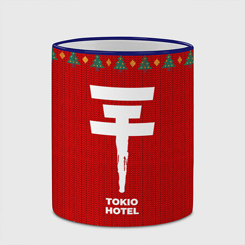 Кружка цветная Tokio Hotel new year / 3D-Синий кант – фото 2