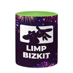 Кружка 3D Праздничный Limp Bizkit, цвет: 3D-белый + светло-зеленый — фото 2