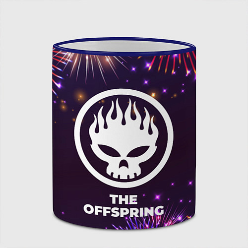 Кружка цветная Праздничный The Offspring / 3D-Синий кант – фото 2