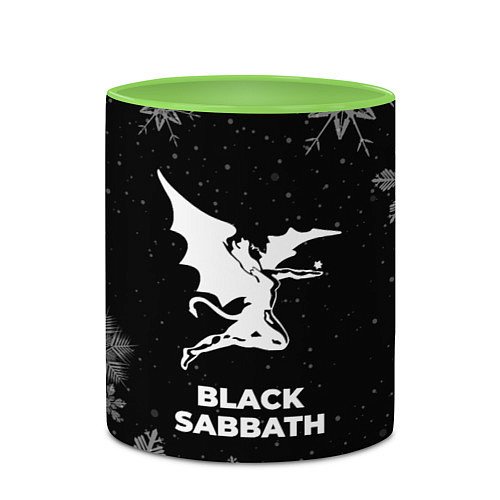 Кружка цветная Снежный Black Sabbath / 3D-Белый + светло-зеленый – фото 2