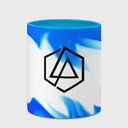 Кружка 3D Linkin park blue flame, цвет: 3D-белый + небесно-голубой — фото 2