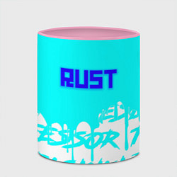 Кружка 3D Rust надписи краски, цвет: 3D-белый + розовый — фото 2