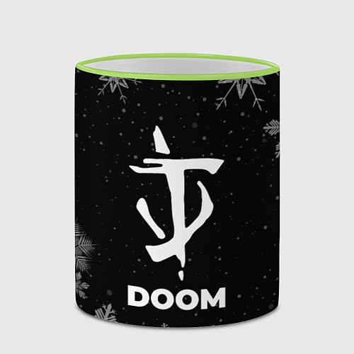 Кружка цветная Снежный Doom / 3D-Светло-зеленый кант – фото 2
