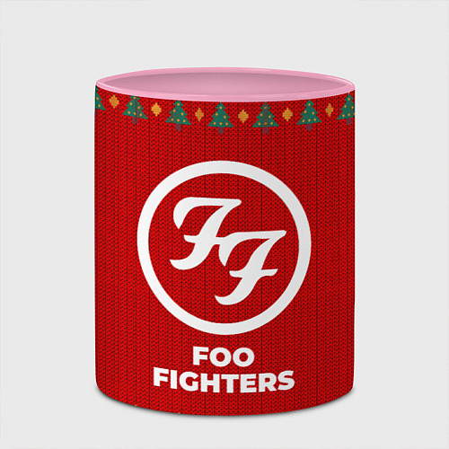 Кружка цветная Foo Fighters new year / 3D-Белый + розовый – фото 2