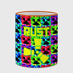 Кружка 3D Minecraft x rust, цвет: 3D-оранжевый кант — фото 2