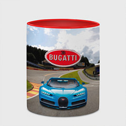Кружка 3D Bugatti - motorsport racing route, цвет: 3D-белый + красный — фото 2