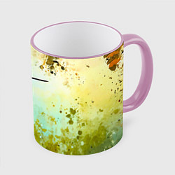 Кружка 3D Колибри птичка, цвет: 3D-розовый кант